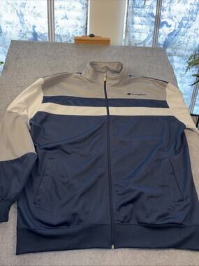 Champions Men Full Zip Jacket blue Gray 3XL